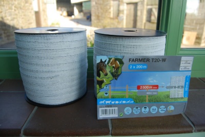 2 x 200 mts 20mm Electric Fence Tape